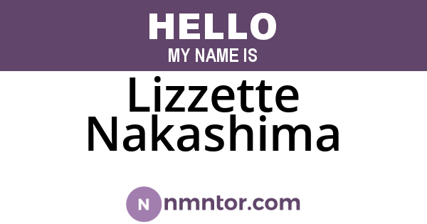 Lizzette Nakashima