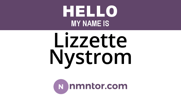 Lizzette Nystrom