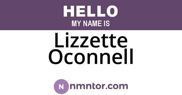 Lizzette Oconnell