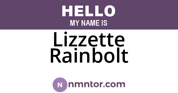 Lizzette Rainbolt