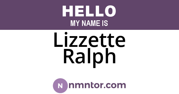 Lizzette Ralph