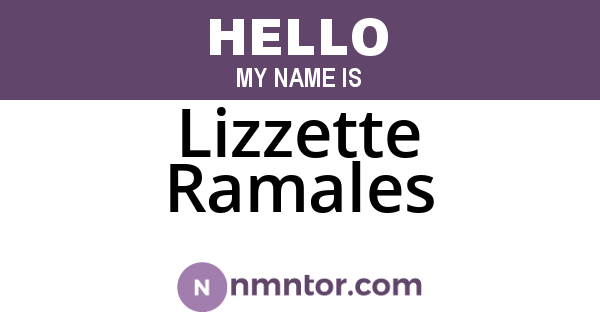 Lizzette Ramales