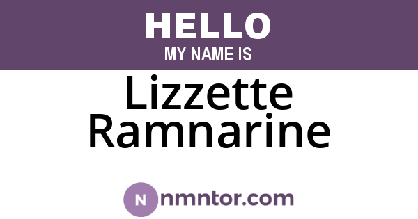 Lizzette Ramnarine