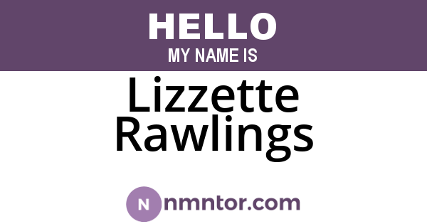 Lizzette Rawlings