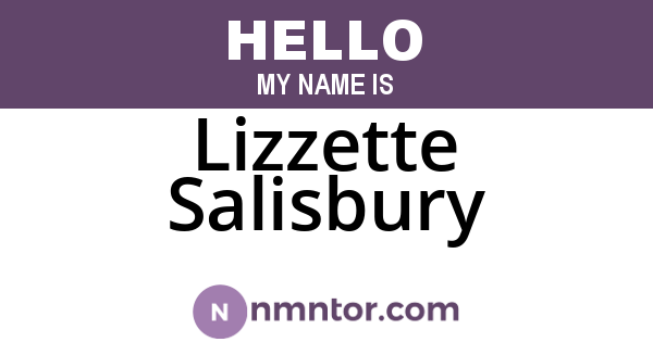Lizzette Salisbury
