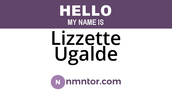 Lizzette Ugalde