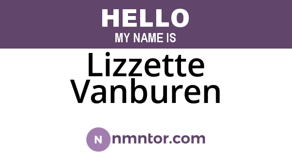 Lizzette Vanburen
