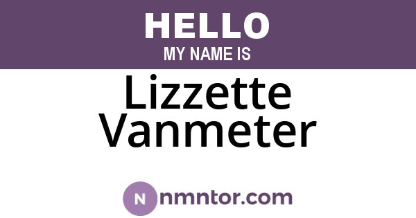 Lizzette Vanmeter