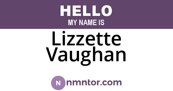 Lizzette Vaughan