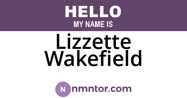 Lizzette Wakefield