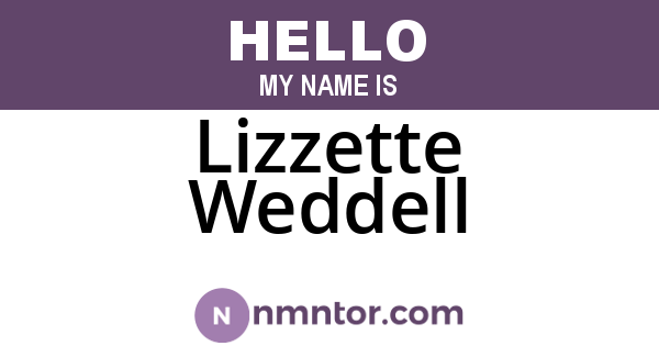 Lizzette Weddell