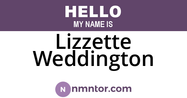 Lizzette Weddington