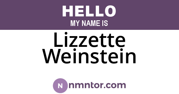Lizzette Weinstein