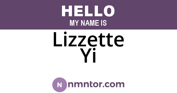 Lizzette Yi