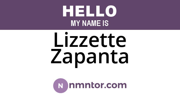 Lizzette Zapanta