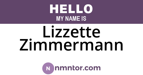 Lizzette Zimmermann