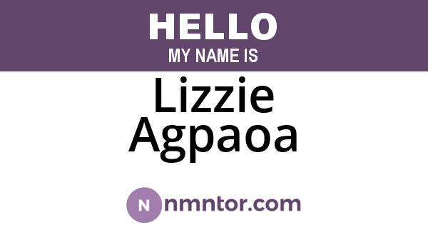 Lizzie Agpaoa