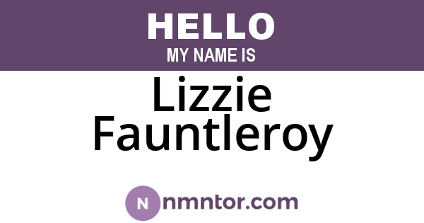 Lizzie Fauntleroy