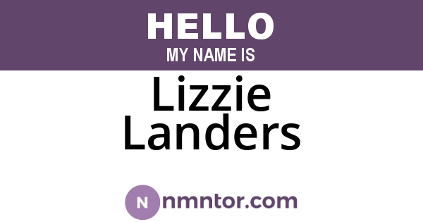 Lizzie Landers