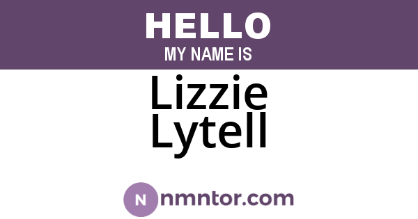 Lizzie Lytell