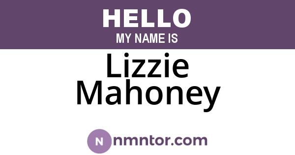 Lizzie Mahoney
