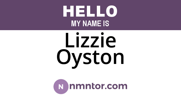 Lizzie Oyston