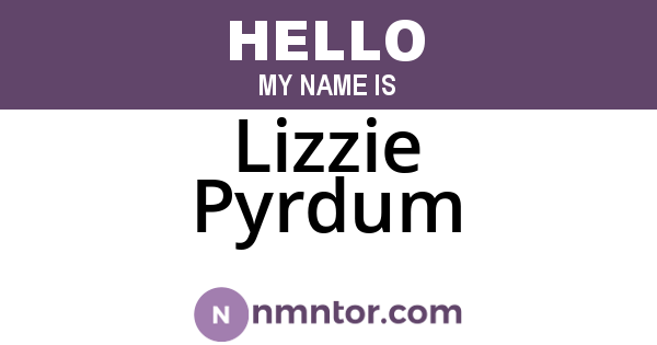 Lizzie Pyrdum