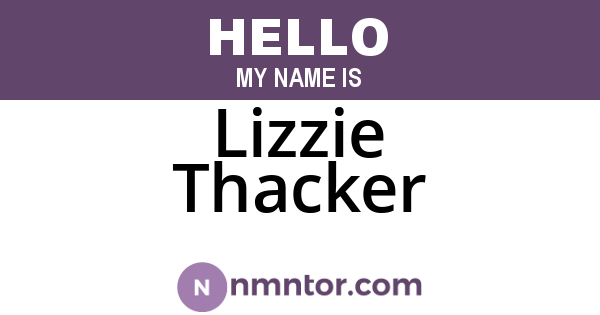 Lizzie Thacker