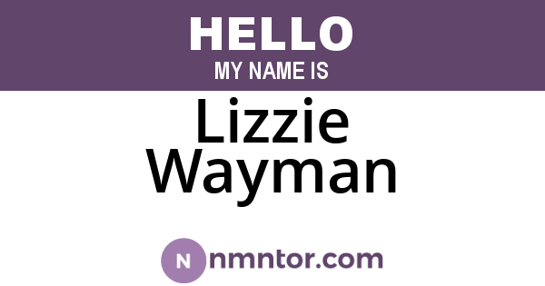 Lizzie Wayman