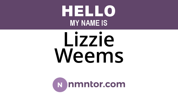 Lizzie Weems