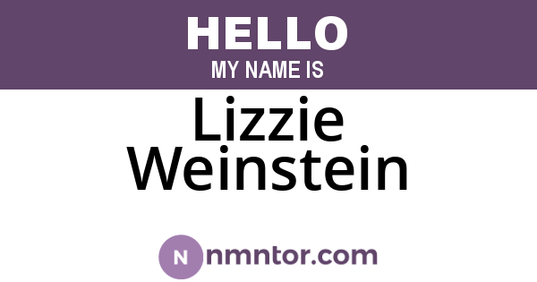 Lizzie Weinstein