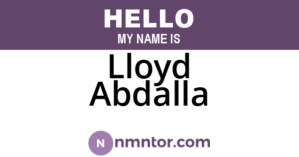 Lloyd Abdalla