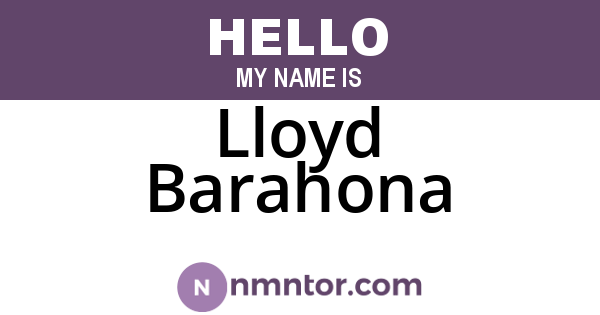 Lloyd Barahona