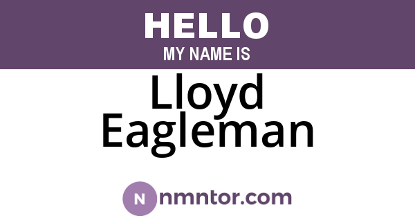 Lloyd Eagleman