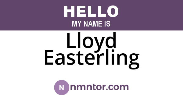 Lloyd Easterling