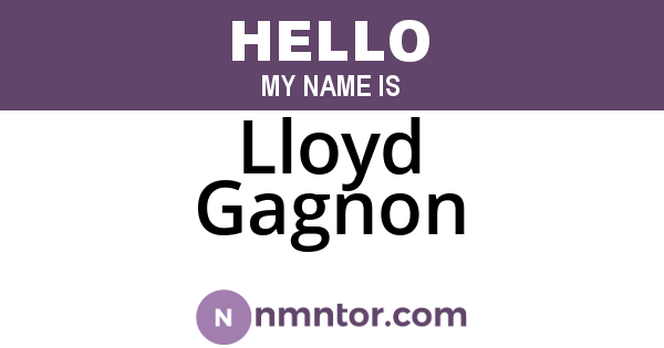 Lloyd Gagnon