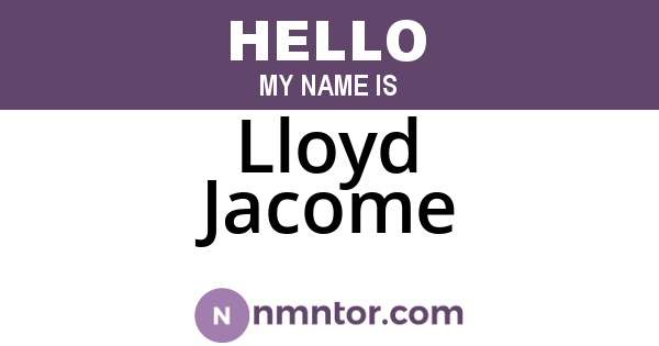 Lloyd Jacome