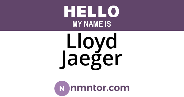 Lloyd Jaeger