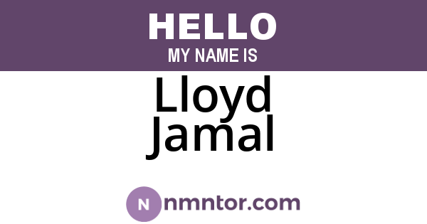Lloyd Jamal