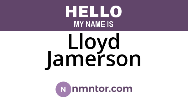 Lloyd Jamerson
