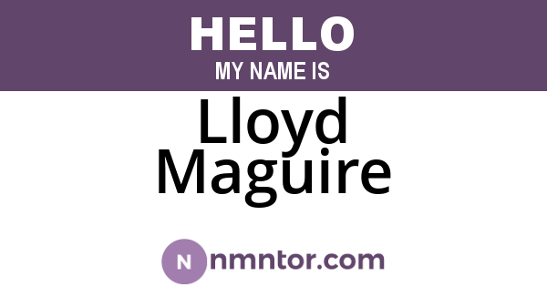 Lloyd Maguire