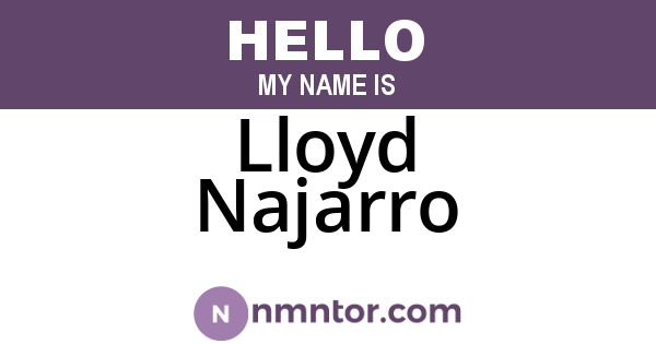 Lloyd Najarro
