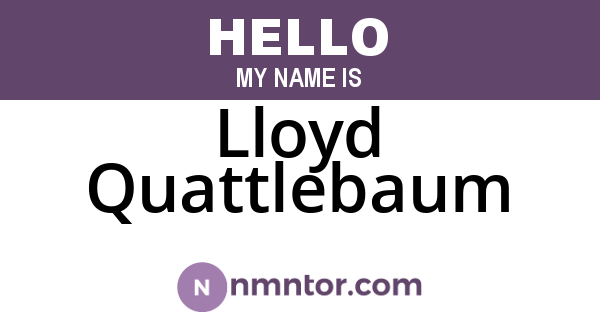 Lloyd Quattlebaum