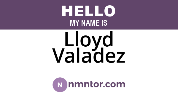 Lloyd Valadez