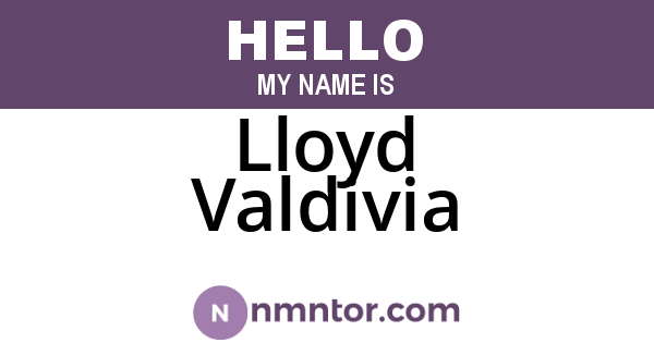 Lloyd Valdivia