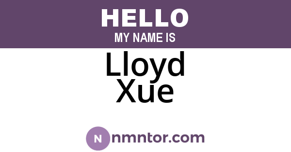 Lloyd Xue