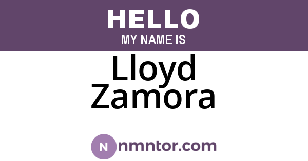 Lloyd Zamora