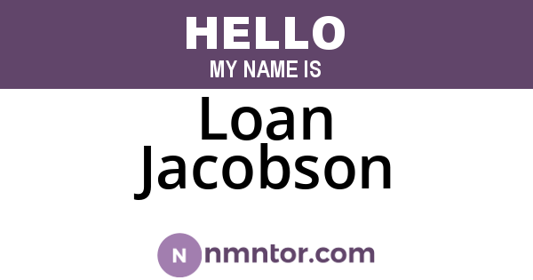 Loan Jacobson