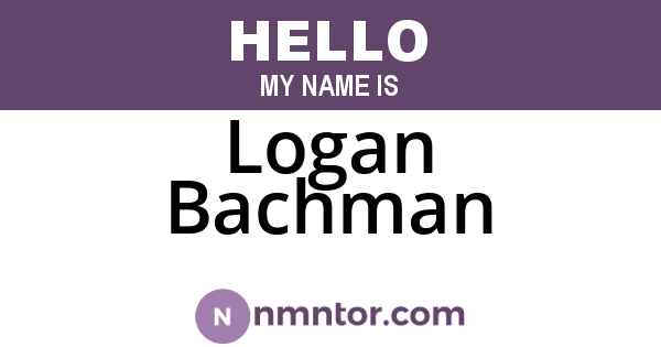 Logan Bachman