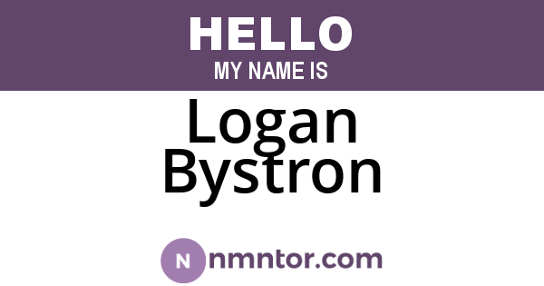 Logan Bystron